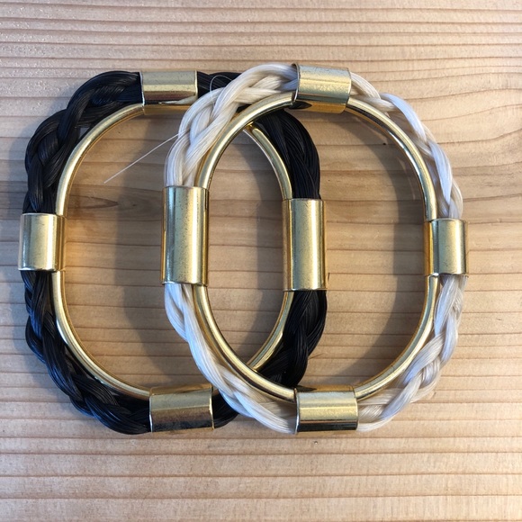 Elizabeth Knight | Jewelry | Brass And Braided Horse Hair Bangles ...